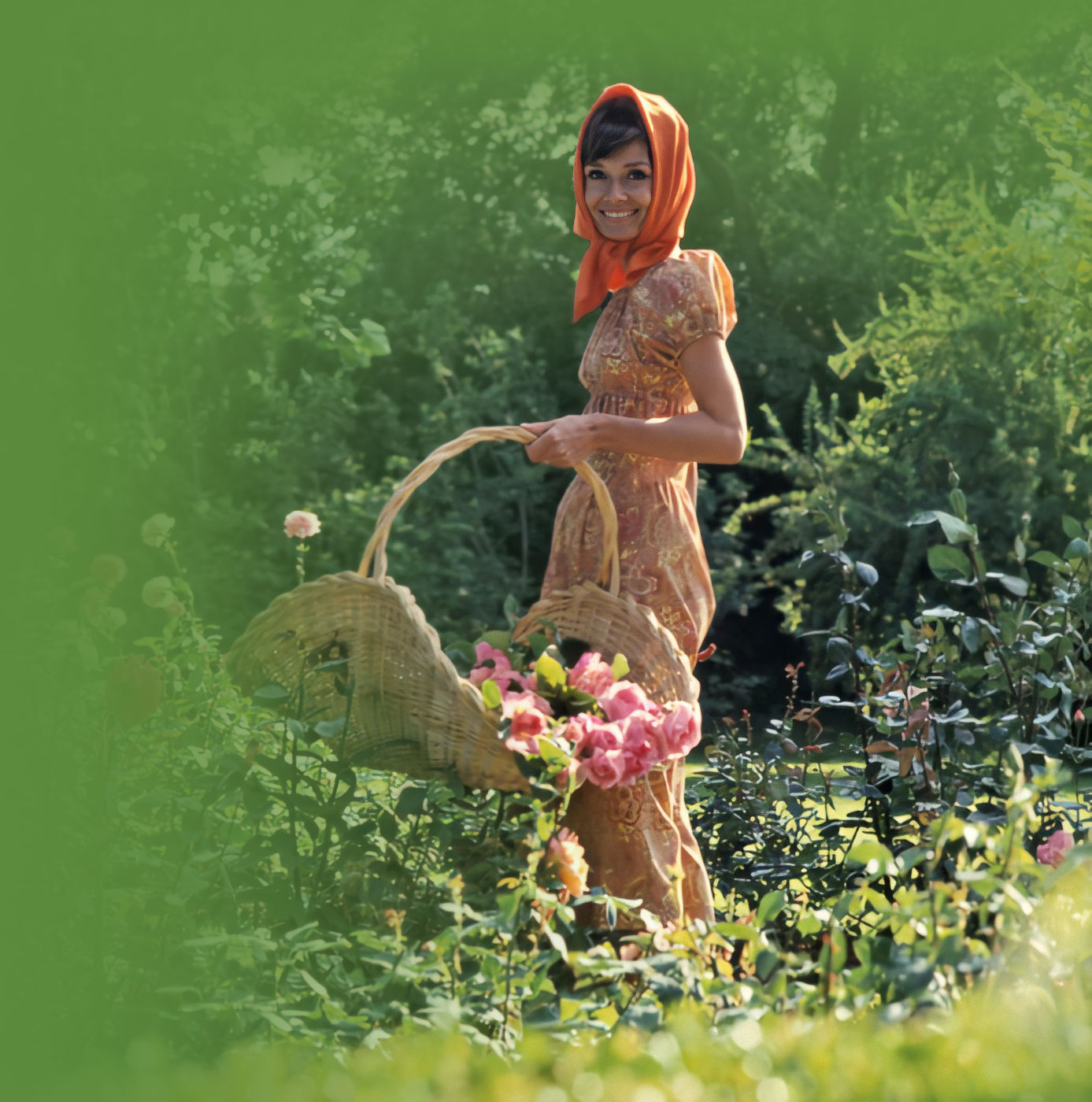 Audrey Hepburn in her garden